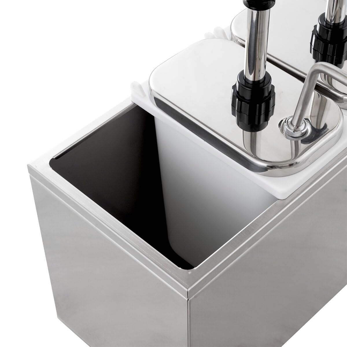 GastroHero Saucenspender 3x 3 Liter – Edelstahl Dosierpumpen & PP-Behälter für Ketchup, Mayonnaise, Dressings & Saucen – robust & hygienisch für Gastronomie, Imbiss & Catering