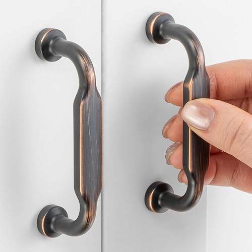 10 Pack 3 Inch Hole Centers, Oil Rubbed Bronze Cabinet