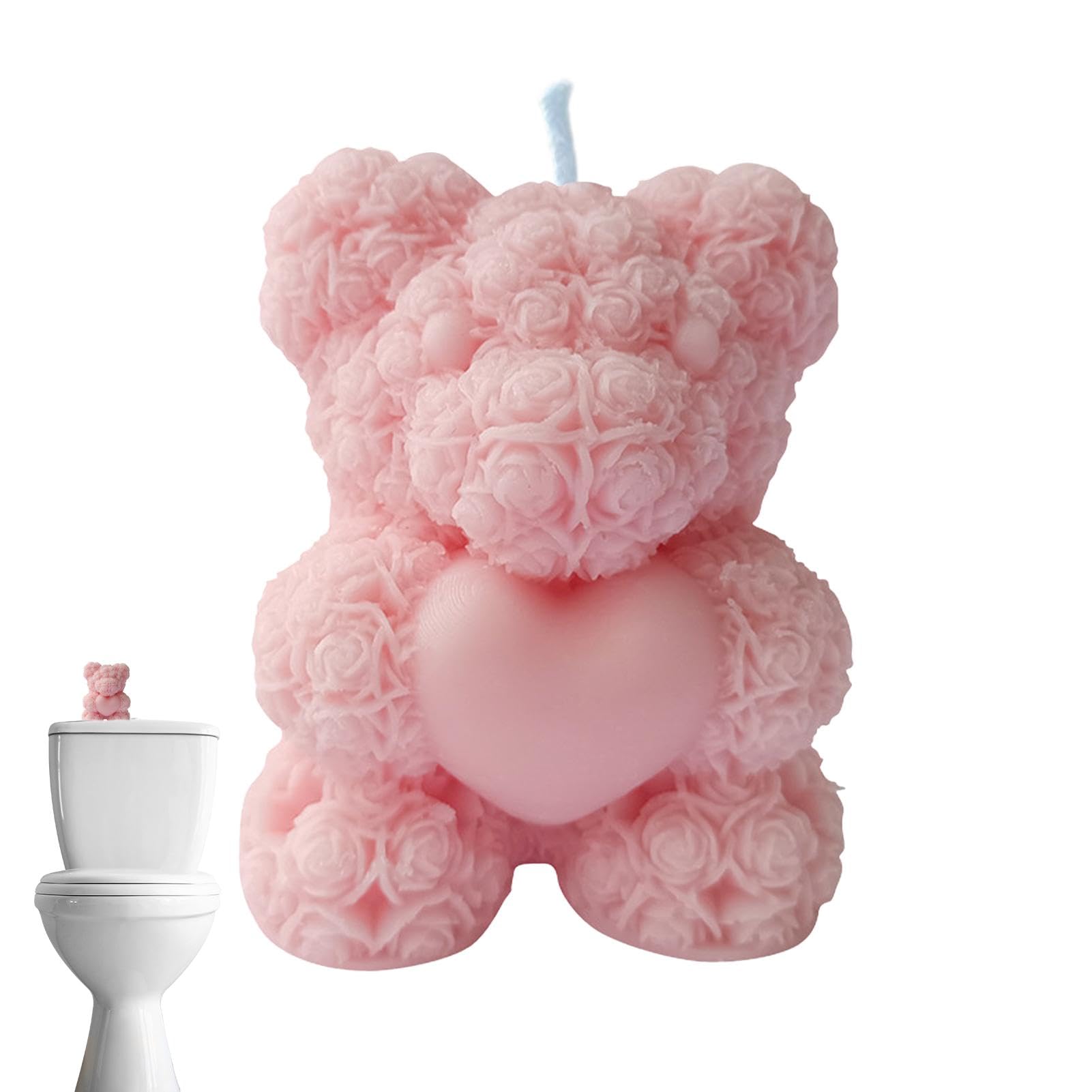 Vela perfumada de oso,Velas para el hogar perfumadas, Vela perfumada linda con forma de oso para aromaterapia, Suministros decorativos relajantes, adornos creativos de aromaterapia de larga