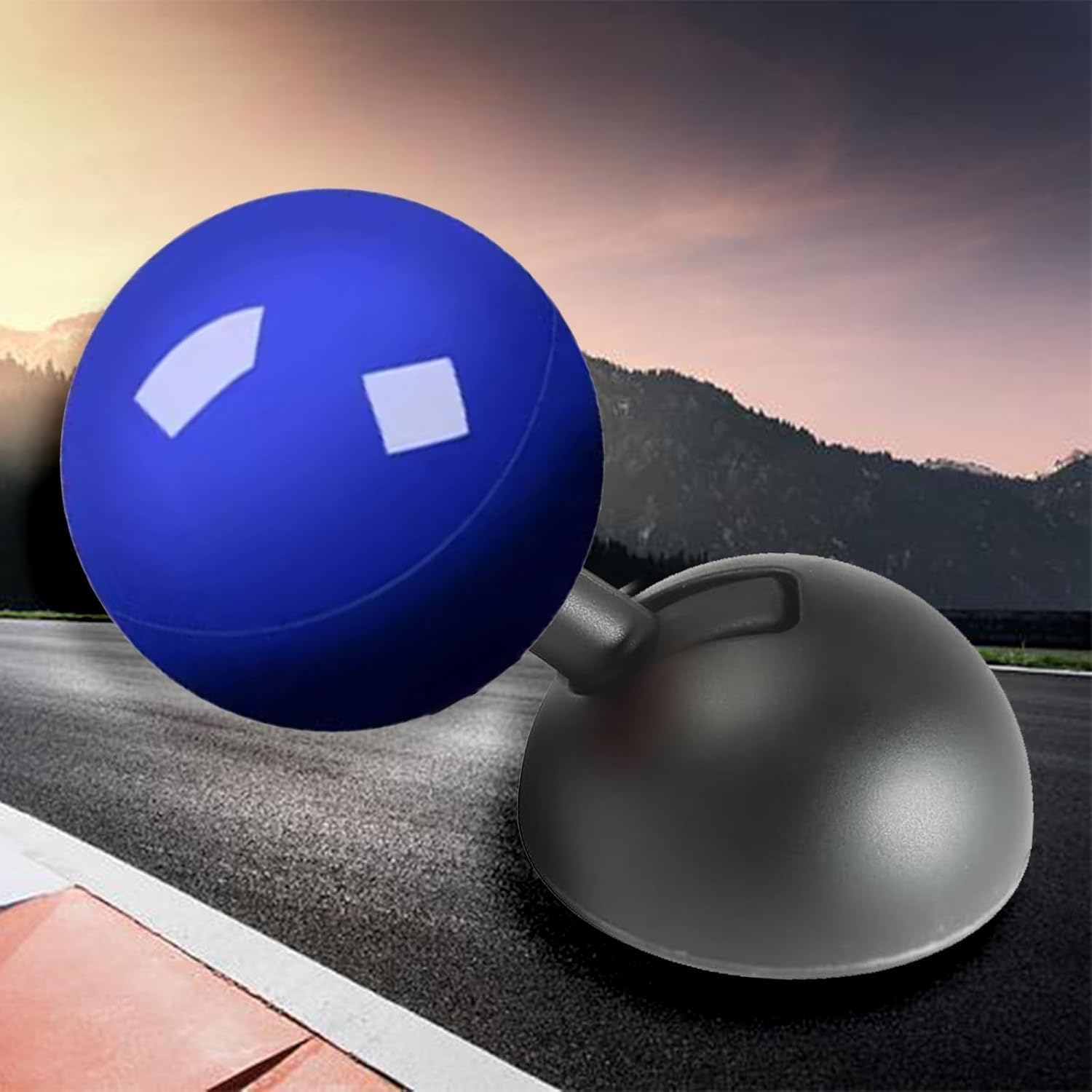 Pattmitt Push Start Joystick Car Engine Start Stop Cover Protector Funny Car Ignition Automotive One-Touch Start Button, Engine Stop Button Joystick Full Metal Ball-bar-image-10