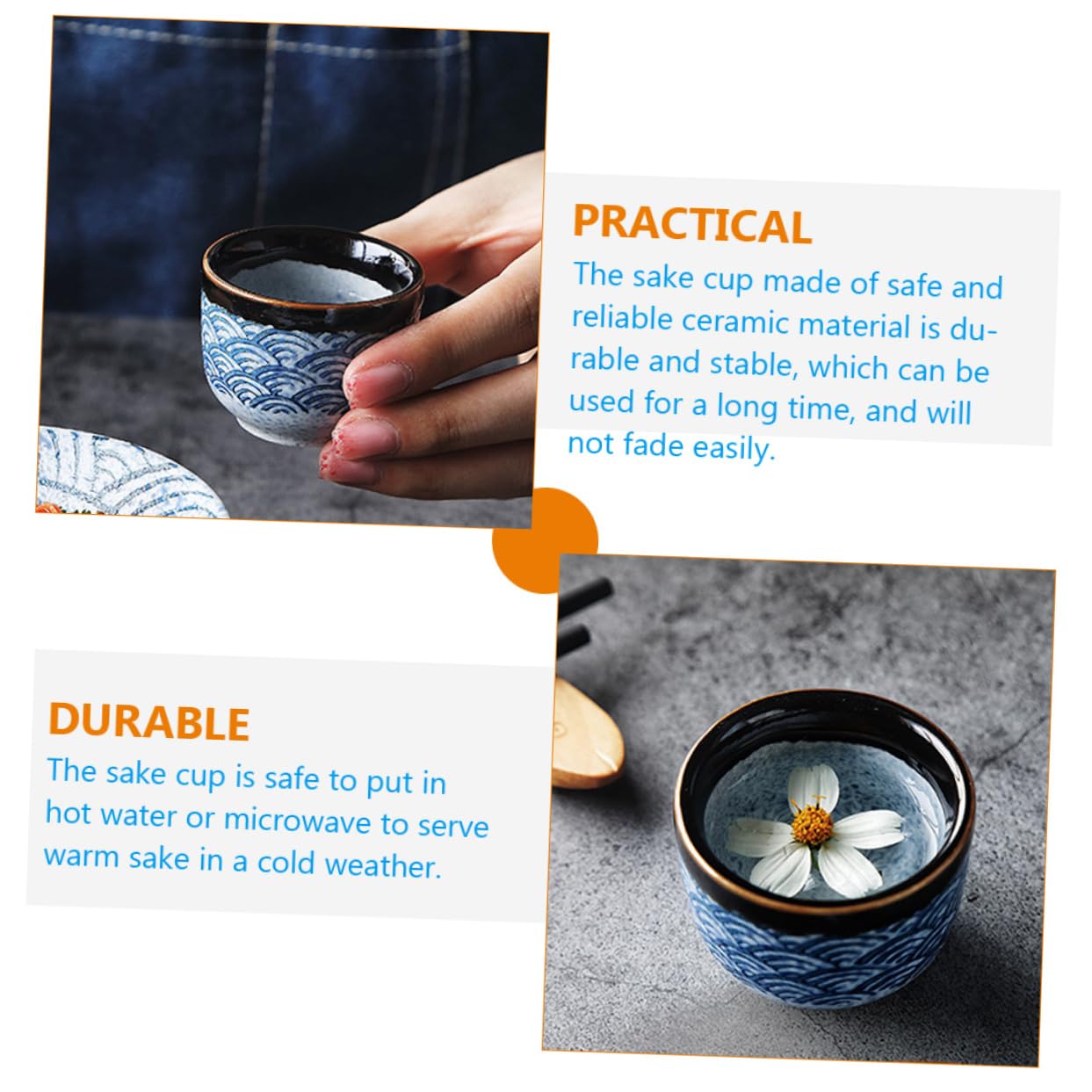 Set 16 Tazze Sake In Ceramica - Tazze Per Vino, Caff&egrave; Espresso, T&egrave;, Stile Giapponese