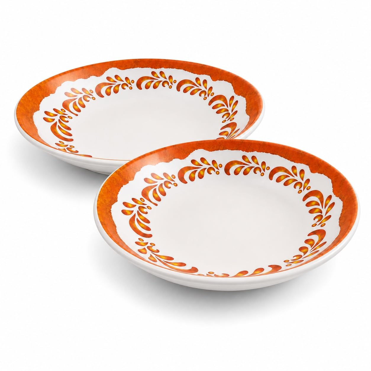 Bowl ensaladera de melamina pack de 2, cuencos ligeros 25 x 25 x 5 cm para ensaladas, aperitivos y mesa diaria