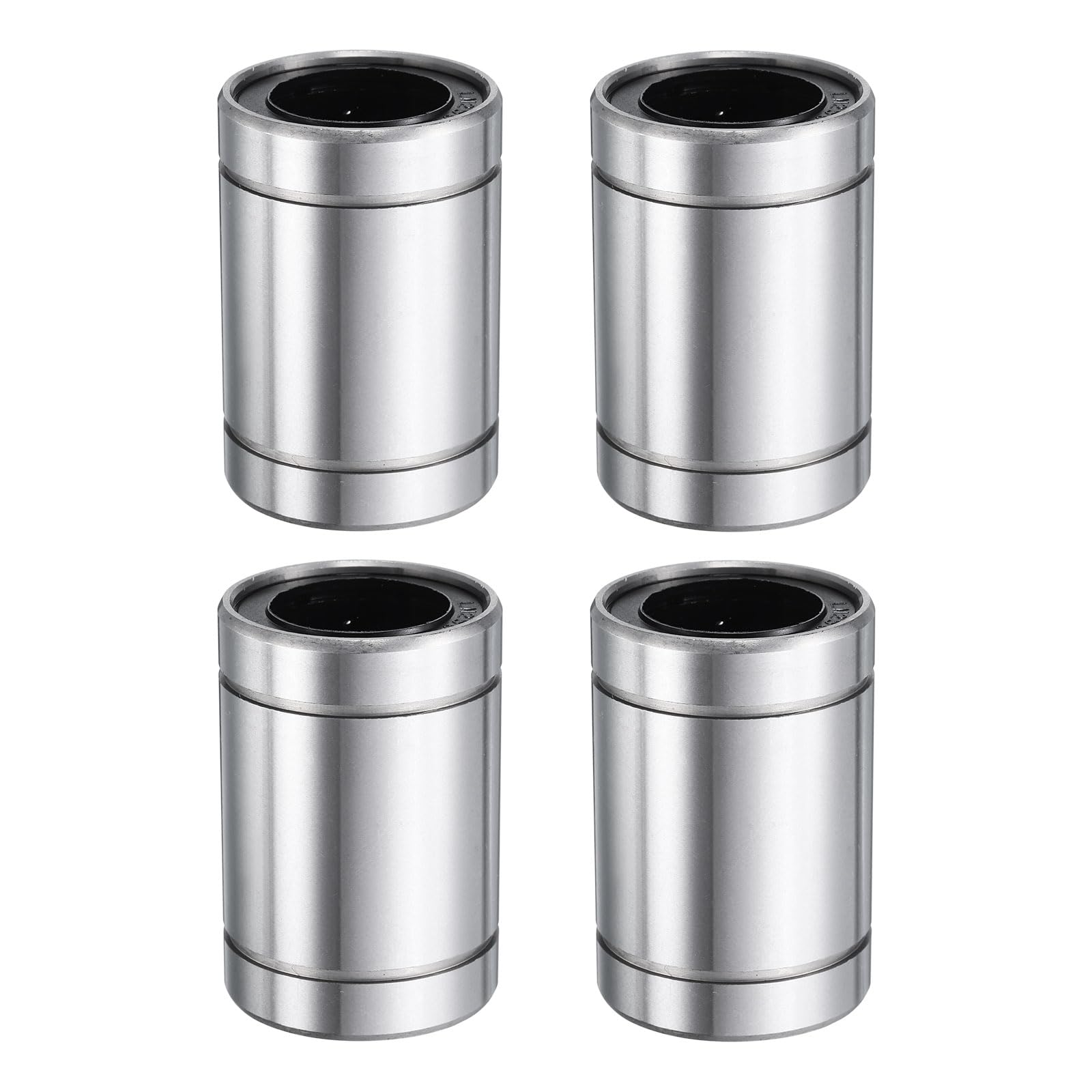 QUARKZMAN 4pz Cuscinetto Lineare Lm25Uu 25mm Foro 40mm OD 59mm Lunghezza Cuscinetti Sfera Lineari Doppio Lato Cuscinetto Sigillato Gomma Acciaio per Macchina CNC Stampante 3D Imballaggio
