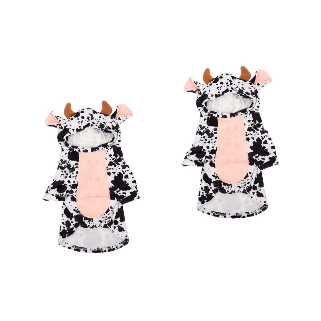 BESPORTBLE 2pezzi Abbigliamento Per Animali Domestici Stile Mucca Costume Decorativo Per Feste Comodo e Leggero Adatto Per Foto Indimenticabili Taglia