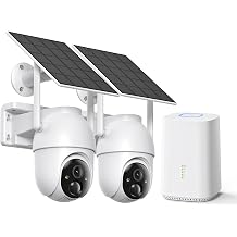 SEHMUA Security Cameras Wireless Outdoor 2PC, No Monthly Fee, Solar Powered