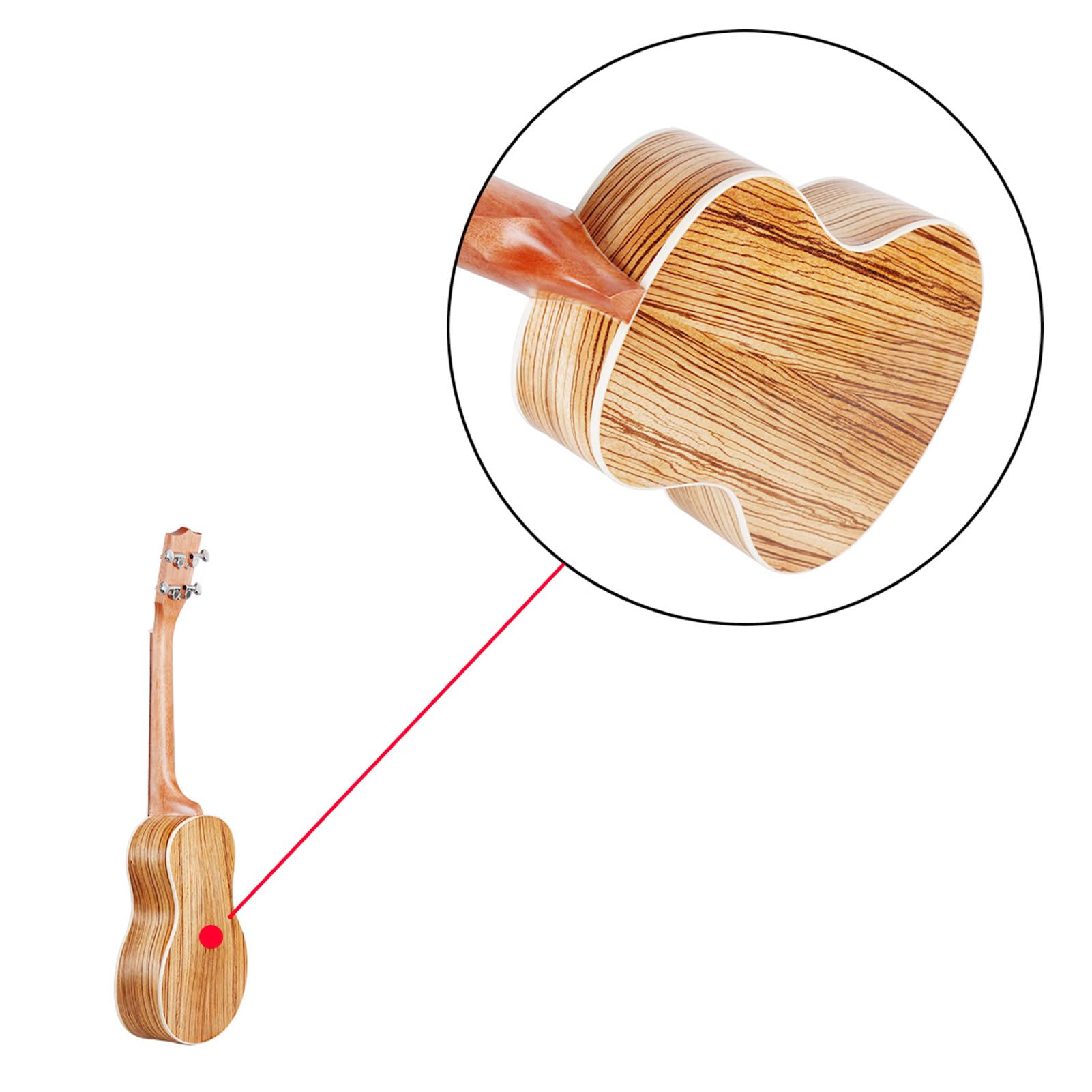 Generic Ukulele da 21 Pollici in Legno a 4 Corde Ukulele Kazoo Set con Corde per Borsa Capotasto e Stoffa Strumento Musicale Portatile Dai Toni Brillanti per Principianti Bambini Adulti Viaggi