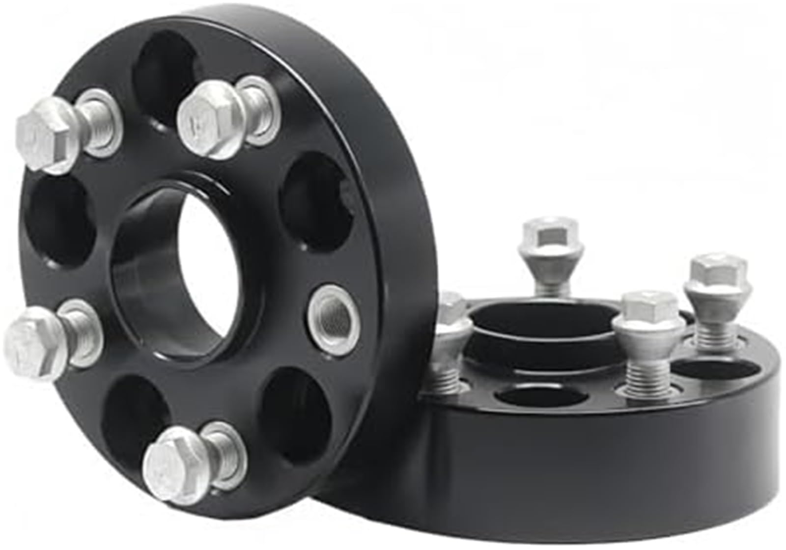Dystans koła zawieszenia Adaptery dla kół 2 szt. Zestaw dystansowy z 5 końcówkami, Volvo, Jaguara, Landa, Rovera Universal Car(BLACK 2PCS 20mm M14x1 5)