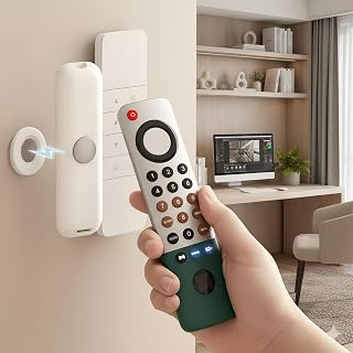 Magnetic Wall Mount Organizer 5 Pack, No-Drill Remote Control Holder 1.18” Storage Set for TV, Fan, Air Conditioner
