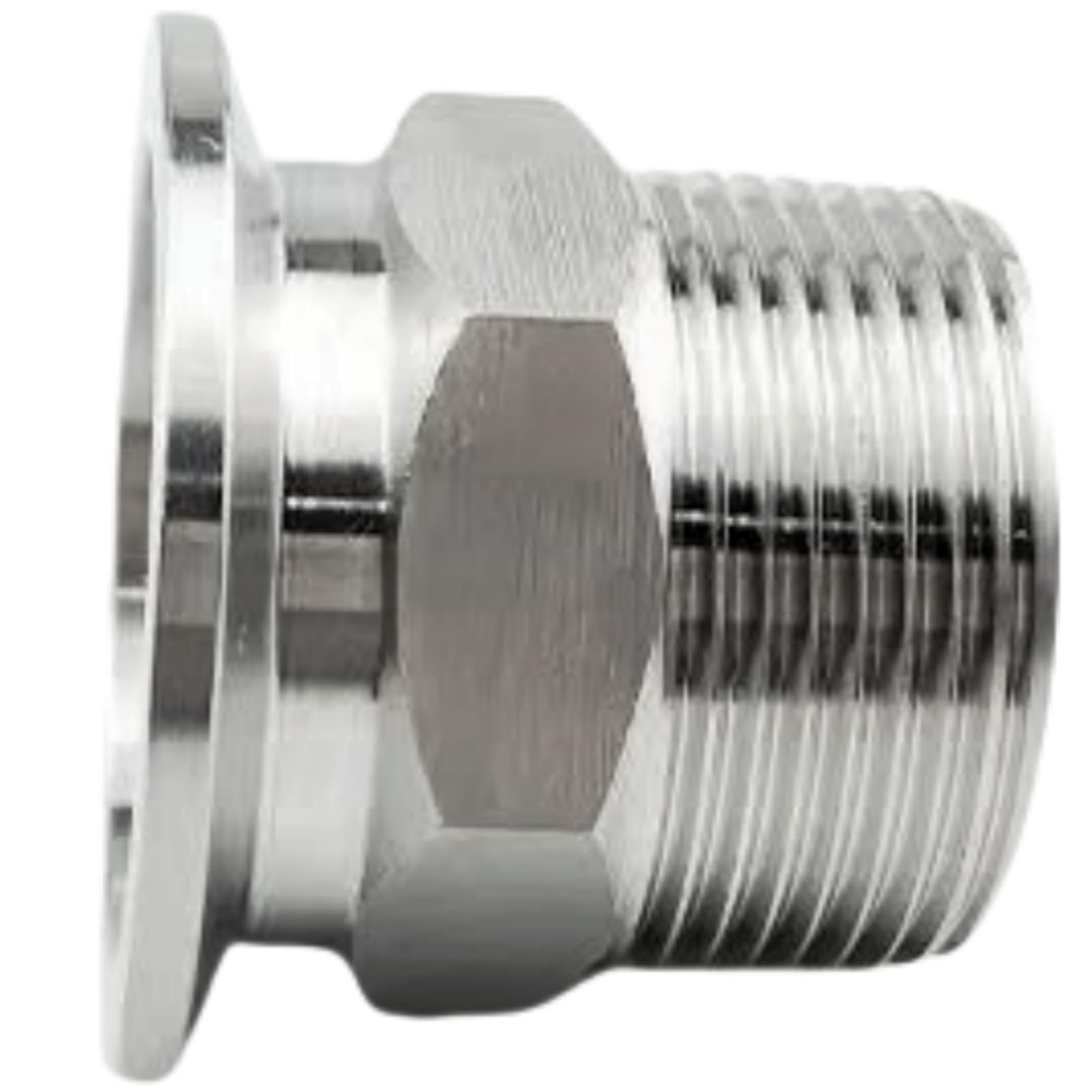 2 szt. Adapter męski NPT ze stali nierdzewnej 304 do mocowania zacisków sanitarnych - połączenie Tri-Clamp z NPT(2inchx3/4inch)