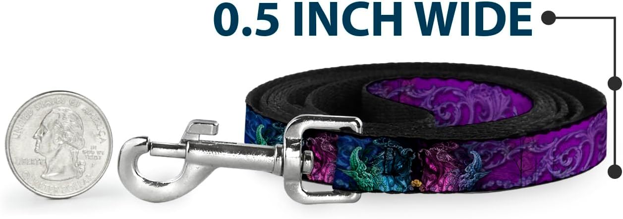 Buckle-Down Dog Leash Tattoo Johnny Bollt Cthulu 6 Feet Long 1.0 Inch Wide, Multicolor (DL-6FT-W32040)