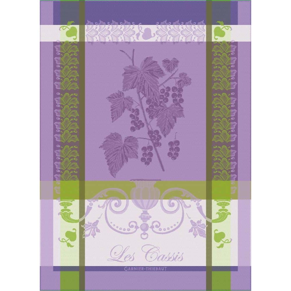 Garnier Thiebaut Les Cassis - Toalla de cocina francesa, color morado, 22 x 30 pulgadas, 100 % algodón, jacquard