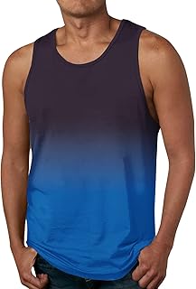 Camiseta sin mangas para hombre, color degradado, ajustada, para entrenamiento, sin mangas, para correr, ligera, para gimnasio, para hombre, Reino Unido