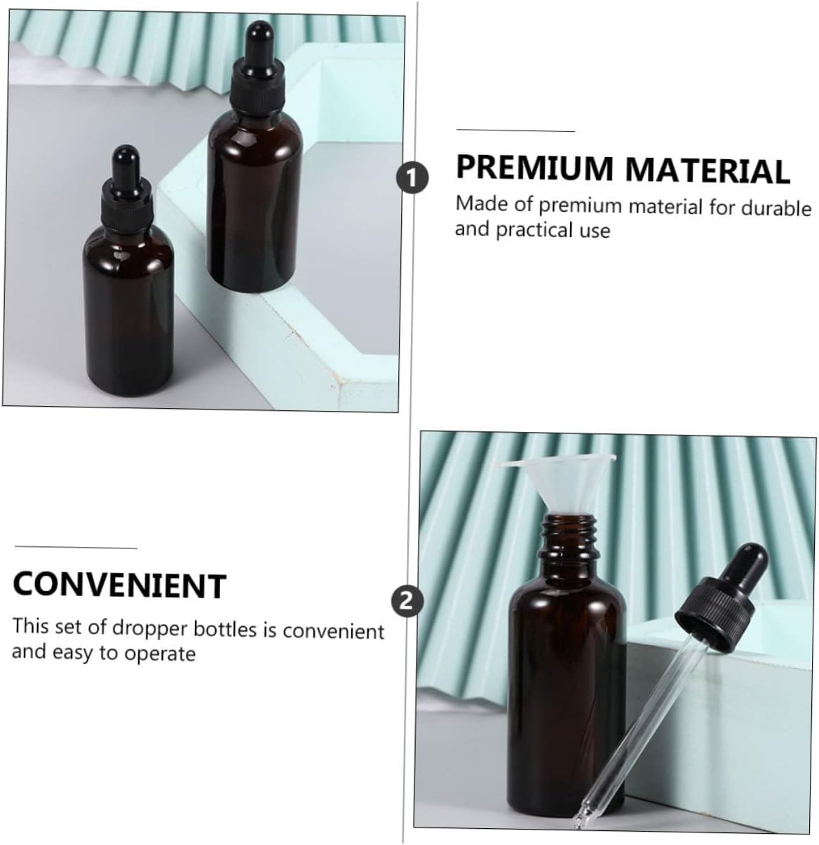 VALICLUD 10pcs Dropper Bottles Refillable Travel Containers for Perfume Serum and Convenient Lightweight Design for Go Use