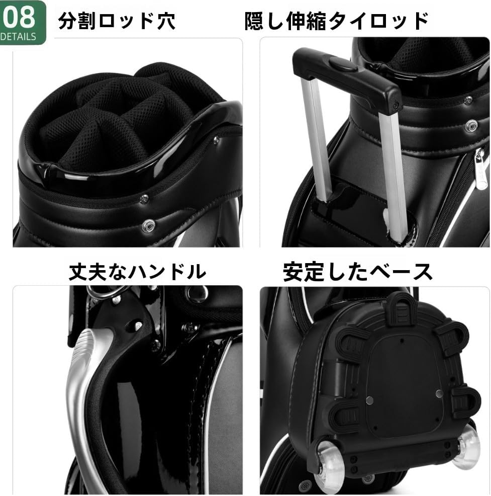 【新品未使用】キャディバック キャディーバッグ 軽量タイプ キャスター付きゴルフケース コンシール