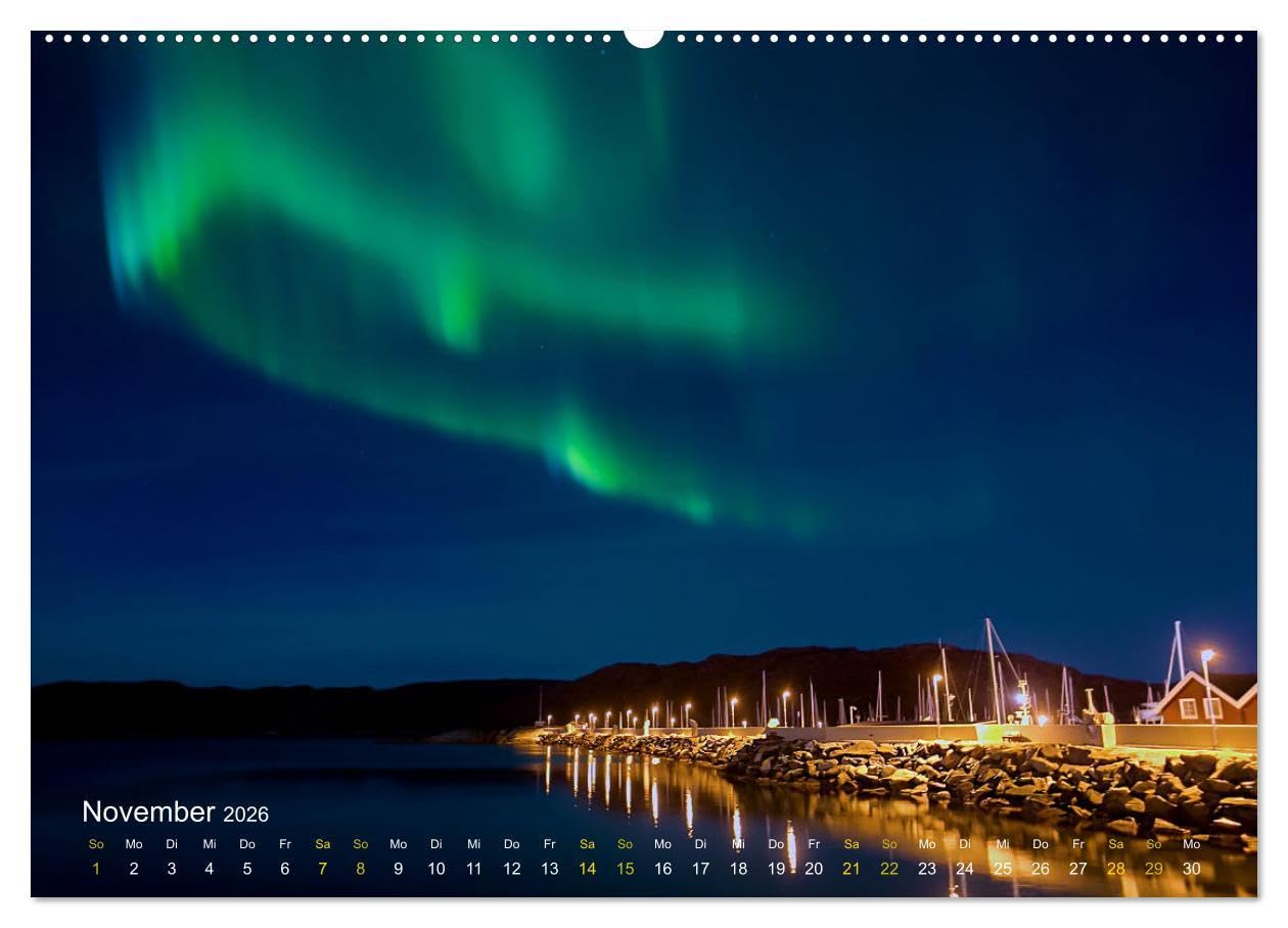Magische Polarlichter der Erde (Wandkalender 2026 DIN A2 quer), CALVENDO Monatskalender: Atemberaubende Aufnahmen imposanter Lichterscheinungen (CALVENDO Natur)