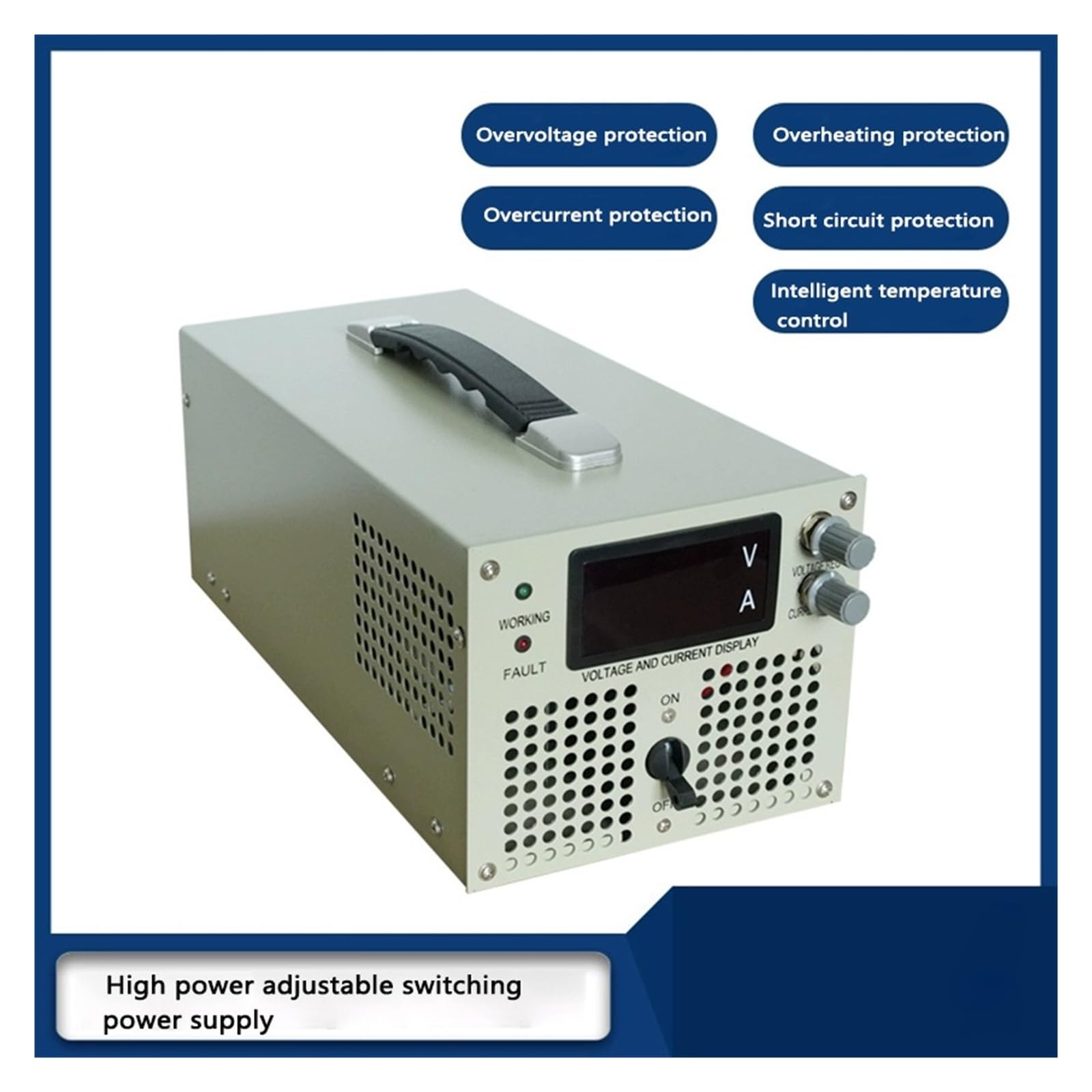 Zasilacz Impulsowy Regulowany DC O Dużej Mocy 1500 W AC-DC 0-15 V Do 600 V Transformator Regulowany Przetwornica Napięcia Regulowane Wysoka stabilność | Regulowane napięcie przetwornicy transformatorowej od 0-15 V do 600 V(0-400V 0-5A)