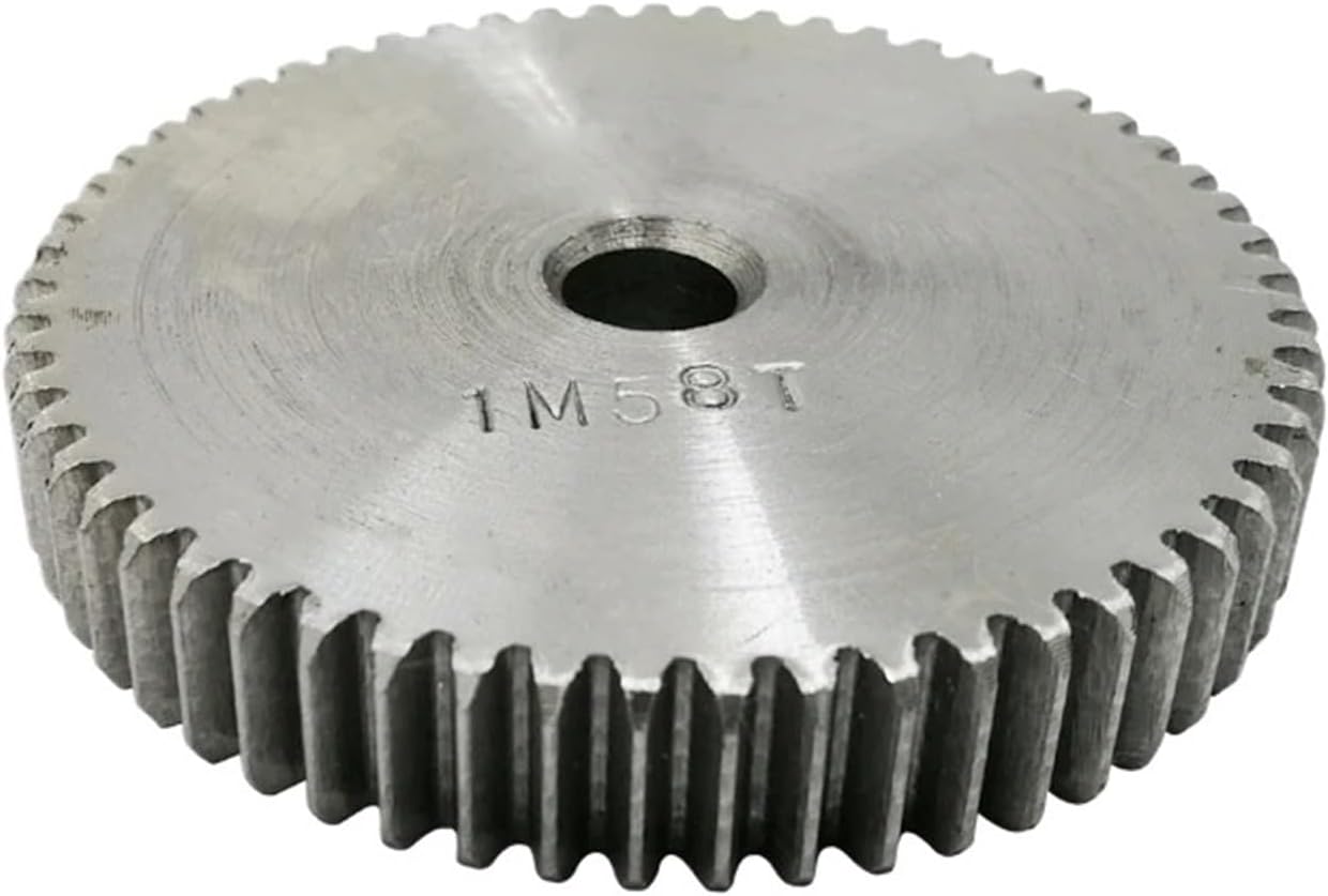 Spur Gear 1M60/61/62/63/64/65/66/67T Hole 8mm 45#carbon Steel Height 10mm 1Pcs(63 Teeth)