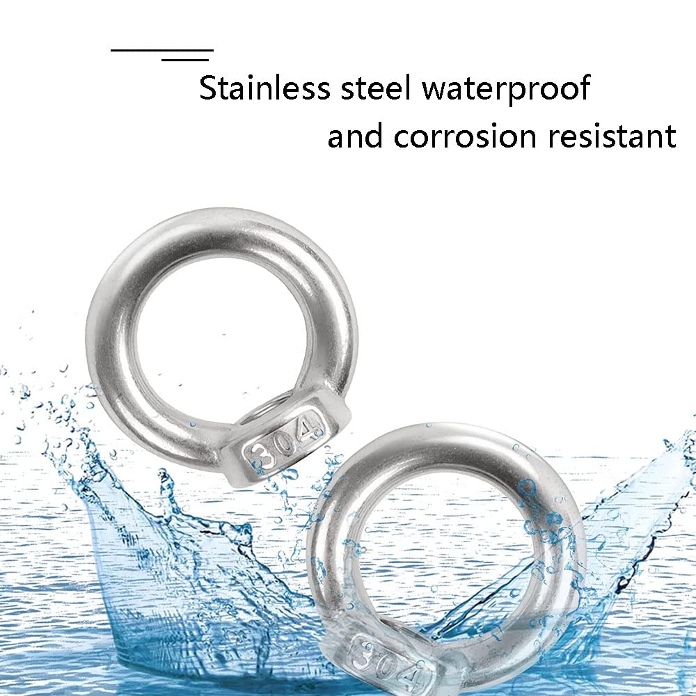 Dadi Ad Anello In Acciaio Inox 304 M8 - 10 Pezzi Con Portata 230 Kg - Foto 5