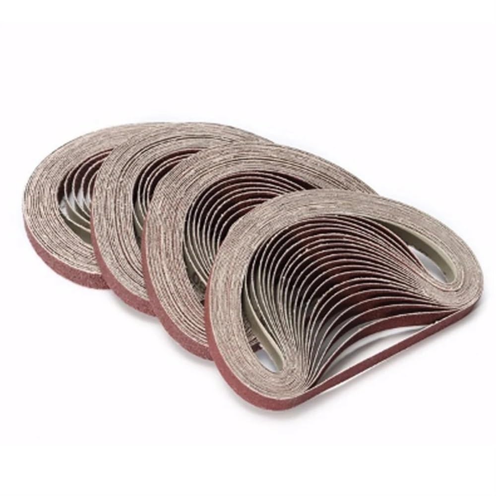 Szlifierka taśmowa, 10 szt. brązowych pasów ściernych do szlifierek taśmowych metalu, 762 * 25 mm, ziarnistość 320/80/120/800(150)