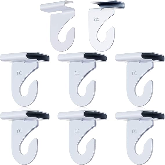 Aluminum Ceiling Hooks for DropCeiling TBars Right and Left White
