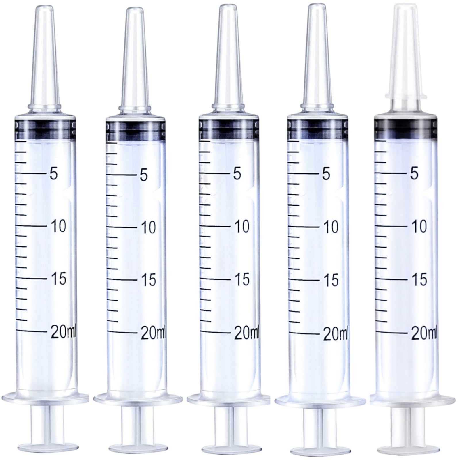 12 Siringhe In Plastica Da 5 Ml Con Tappo Colorato - Riutilizzabili Per Dosaggi, Alimentazione Animali, Colori, Profumi, Non Mediche - 2