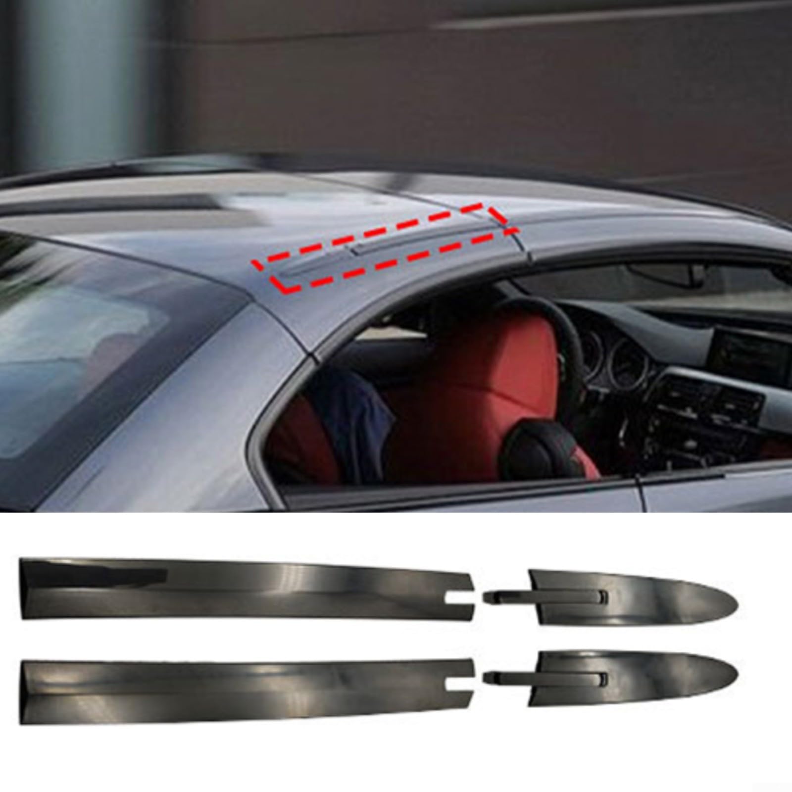 Cabrio Dachscharnierabdeckungs-Set für BMW E93 F33 F83 335I, OEM 54377184037 54377184038 54377184047 54377184048