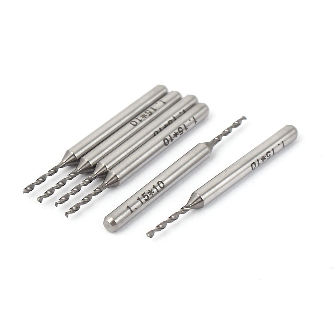 Aexit 1.15mm x Fuses 10.5mm x 3.175mm Spiral Flute Carbide PCB Micro Drill Bits PCB Fuses 6 Pcs