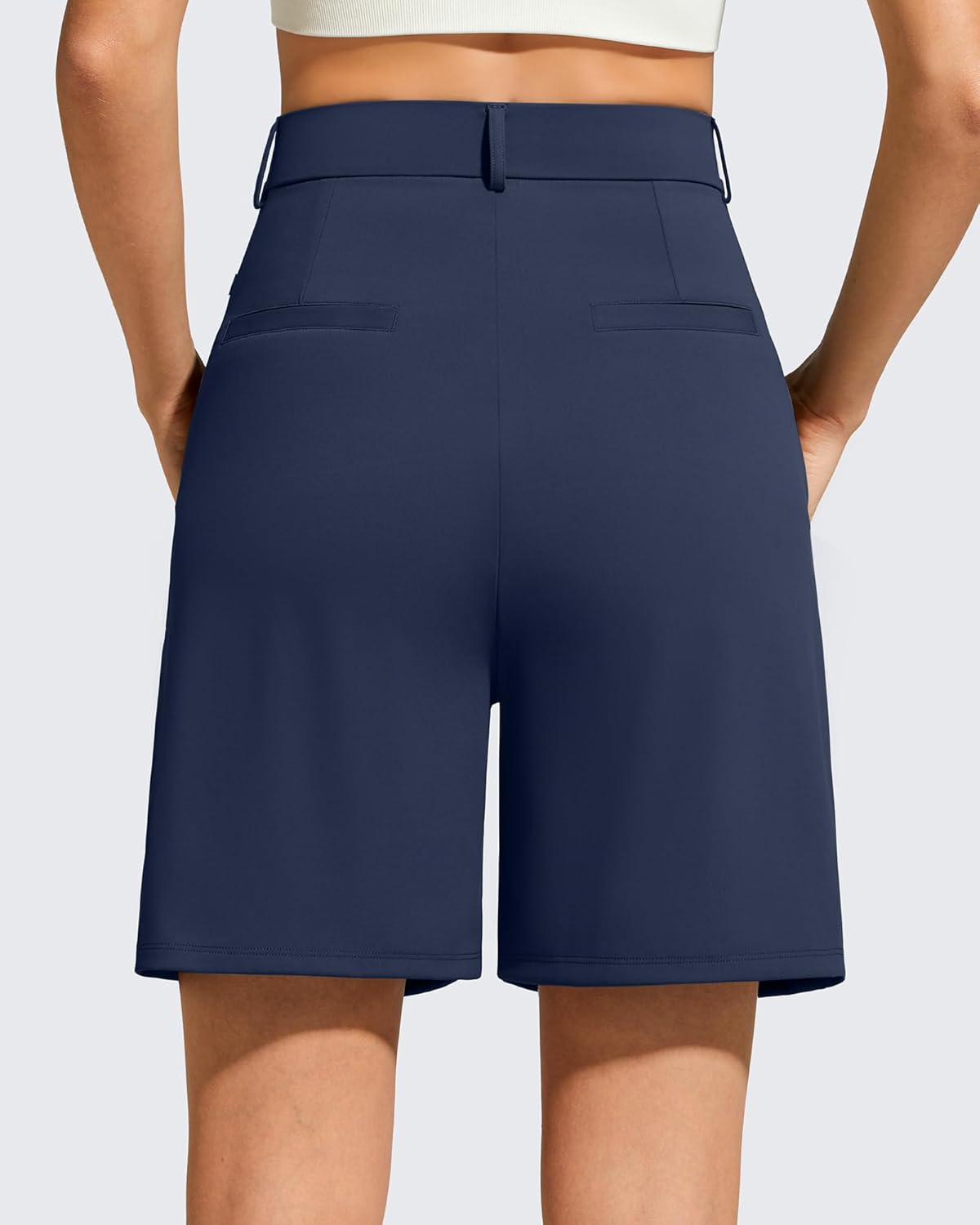 G4Free ShiftReady Maternity Shorts for Women Over Bump Pregnancy Work Pants with Pockets Dressy Casual - Image 5