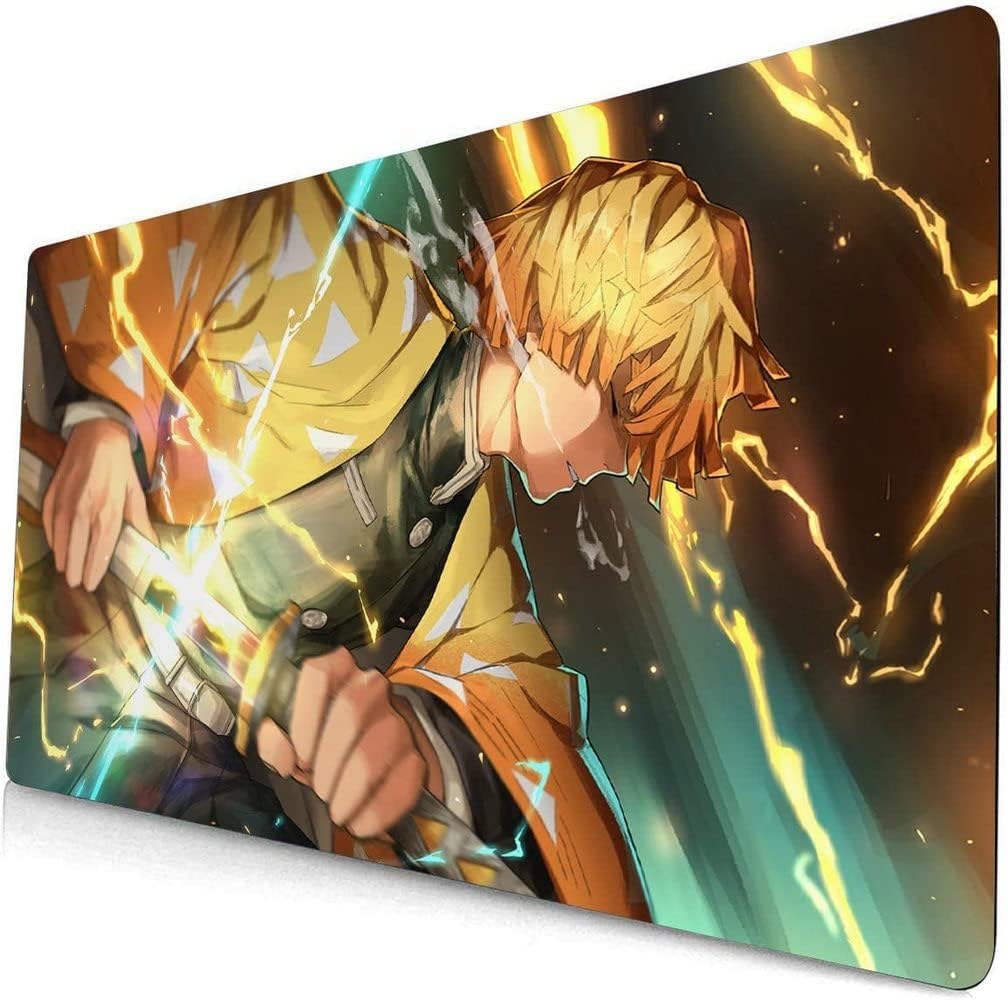 Anime Game Large Desk Mat Keyboard Mat Computer Desk Mat Tanjirou Zenitsu Nezuko Mouse Pad Desk