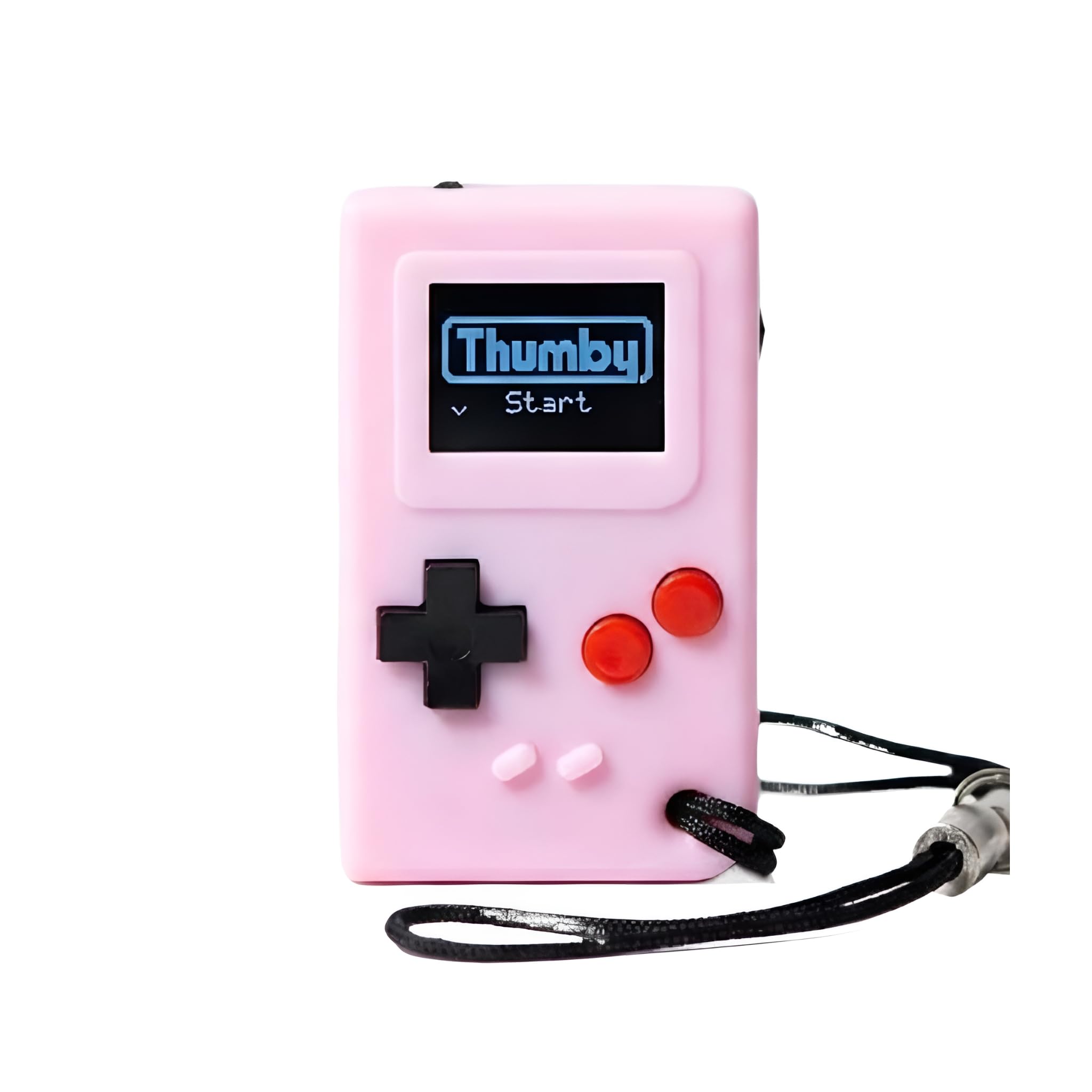 TinyCircuits Thumby World's Smallest Mini Game Console, Keychain, Programmable, Retro Mobile Game, Pink