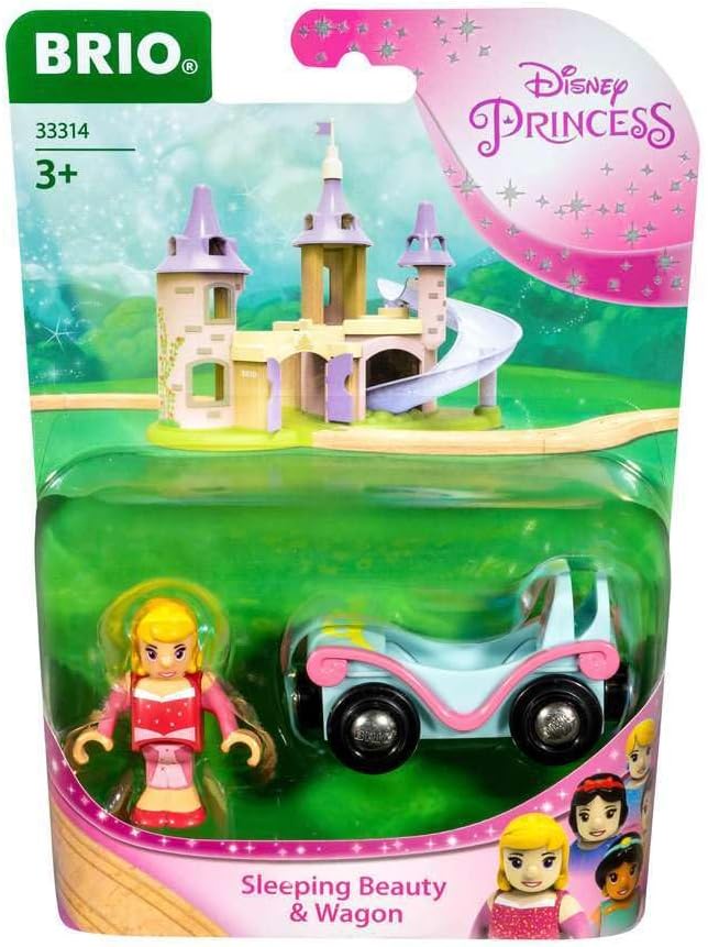 BRIO - 33314 Disney Princess Sleeping Beauty & Wagon | 2 Piece Toy Train for Kids Ages 3 and Up