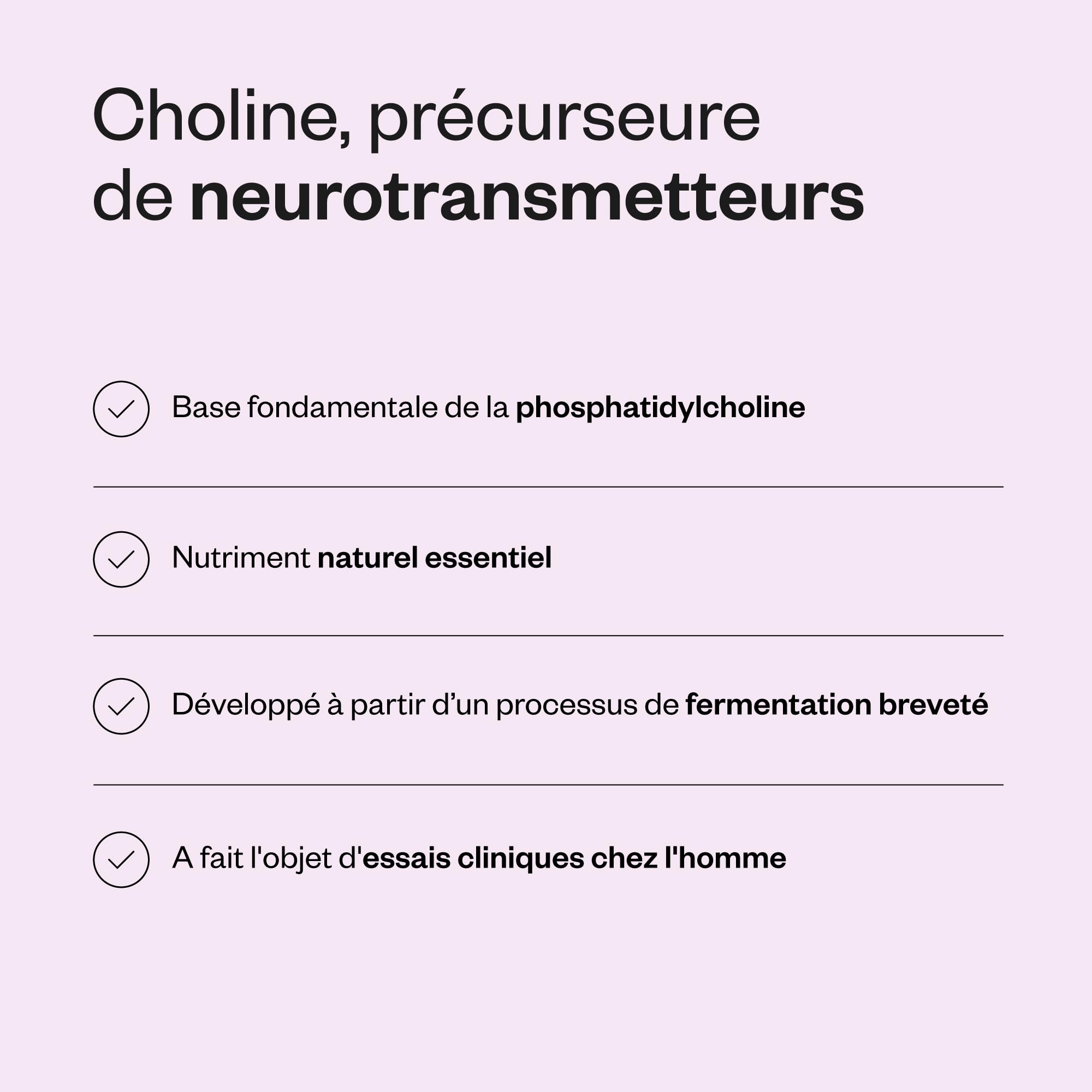 CDP Choline - Aide au Fonctionnement Normal du Système Nerveux - Choline Brevetée - Formule à la Biodisponibilité Optimale - Dosage Puissant - Vegan - SuperSmart