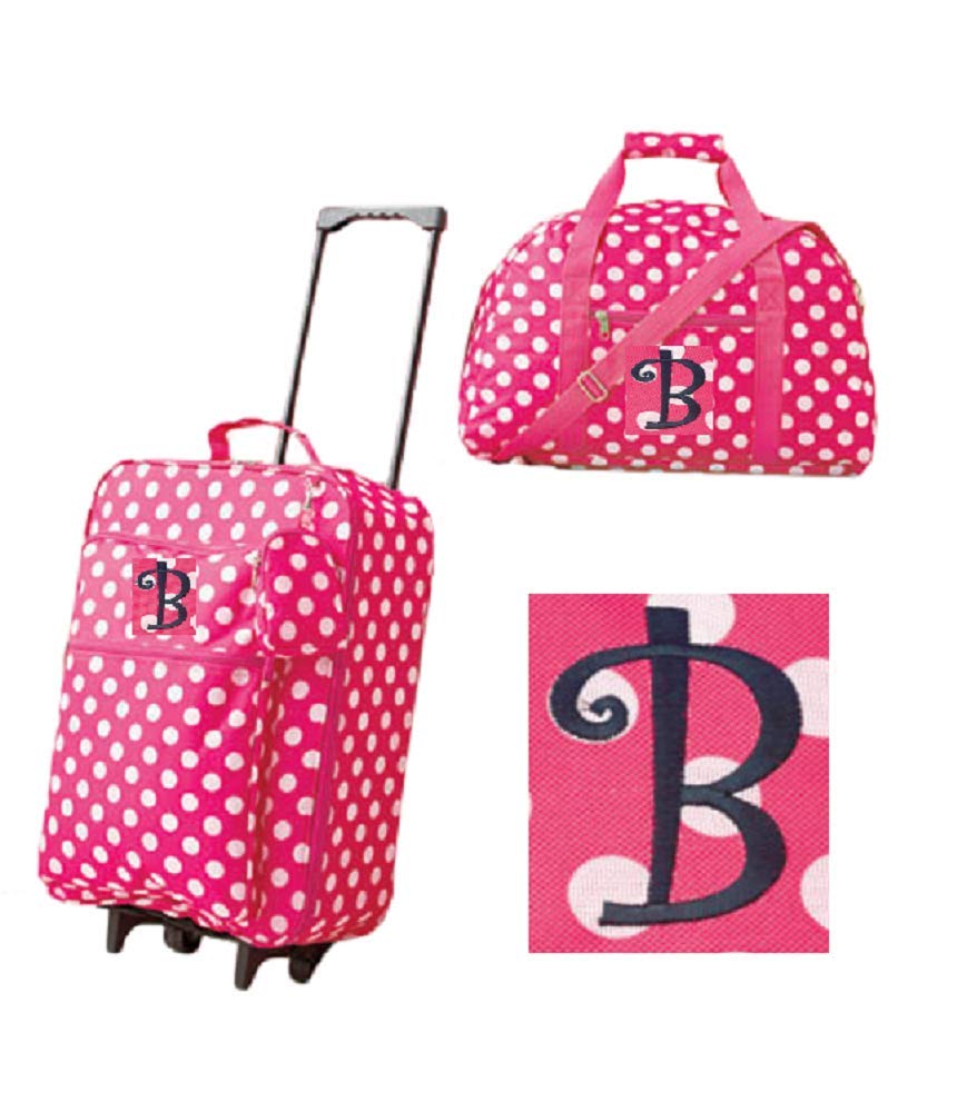 The Lakeside Collection3-Pc. Kids' Monogram Luggage Sets - B - Polka Dots