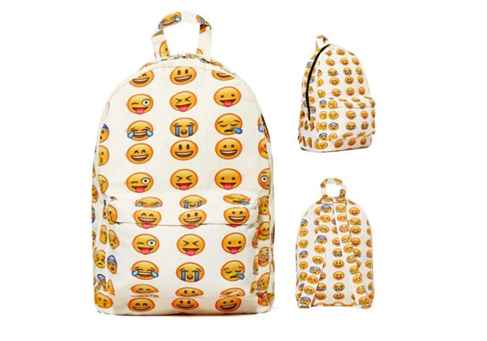 School Backpack For girls Emoji multicolor