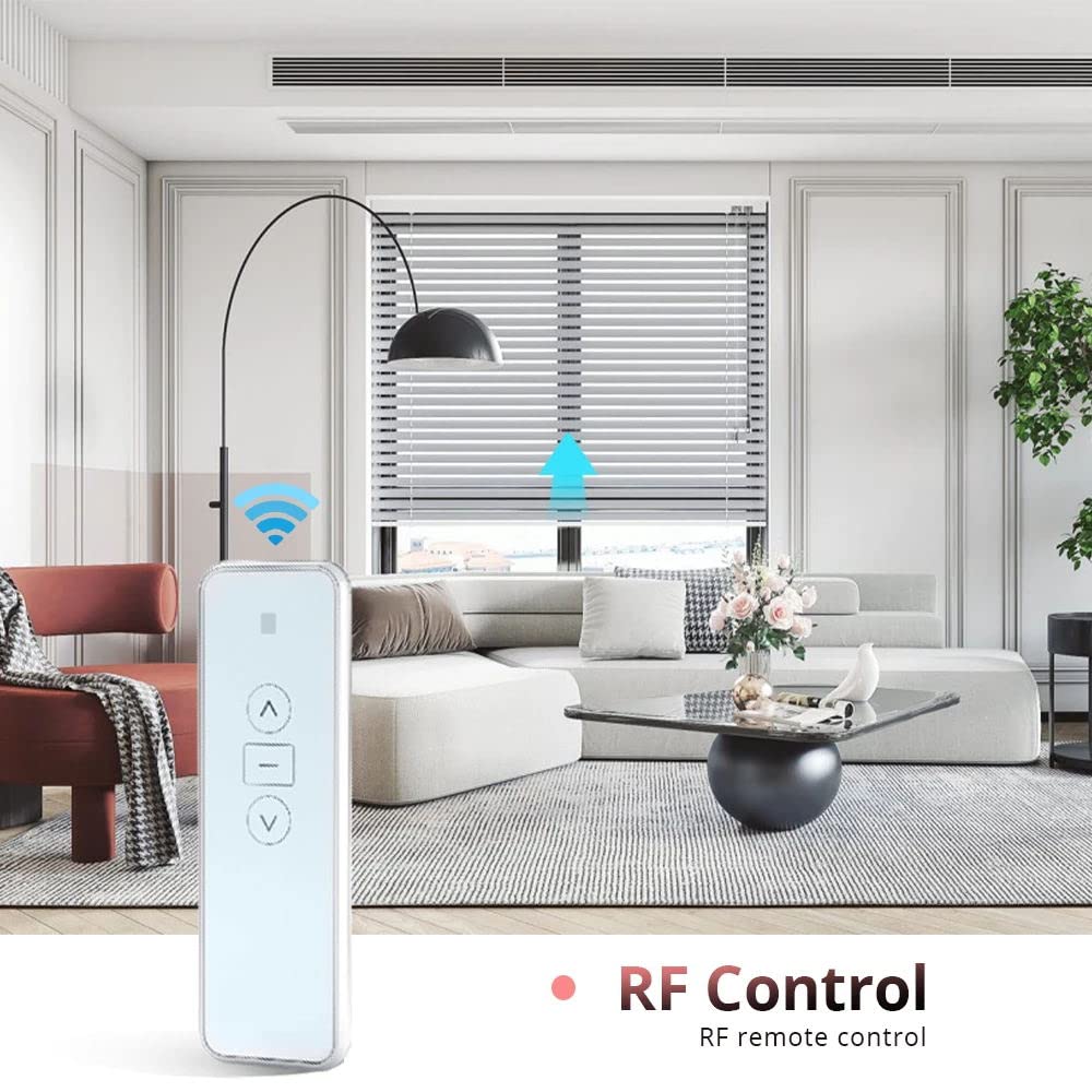 Yagusmart - Motor de persiana enrollable con control remoto RF, motor tubular para persianas plisadas