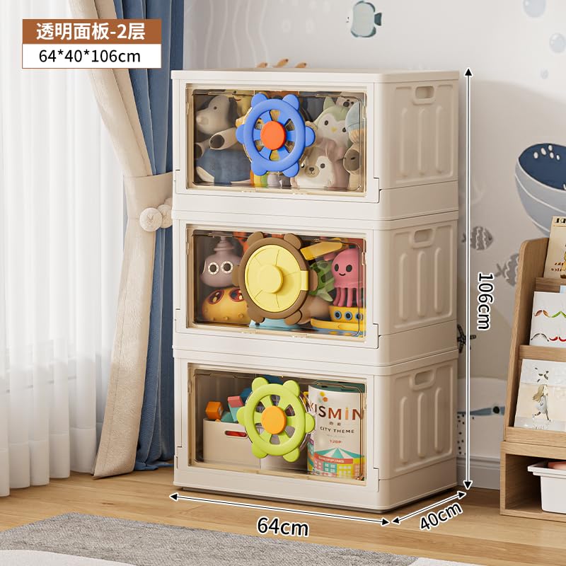 HAIXIN 収納ボックス 収納ケース 折りたたみ 蓋付き（3個）