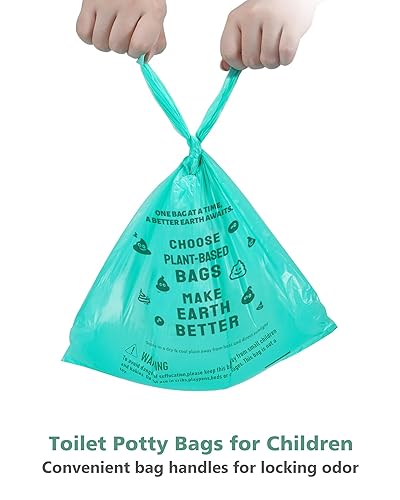 Miniatura 5 de AYOTEE Forros desechables compostables para orinal para niños pequeños, bolsas de entrenamiento portátiles de 2 galones, 100 unidades, forros