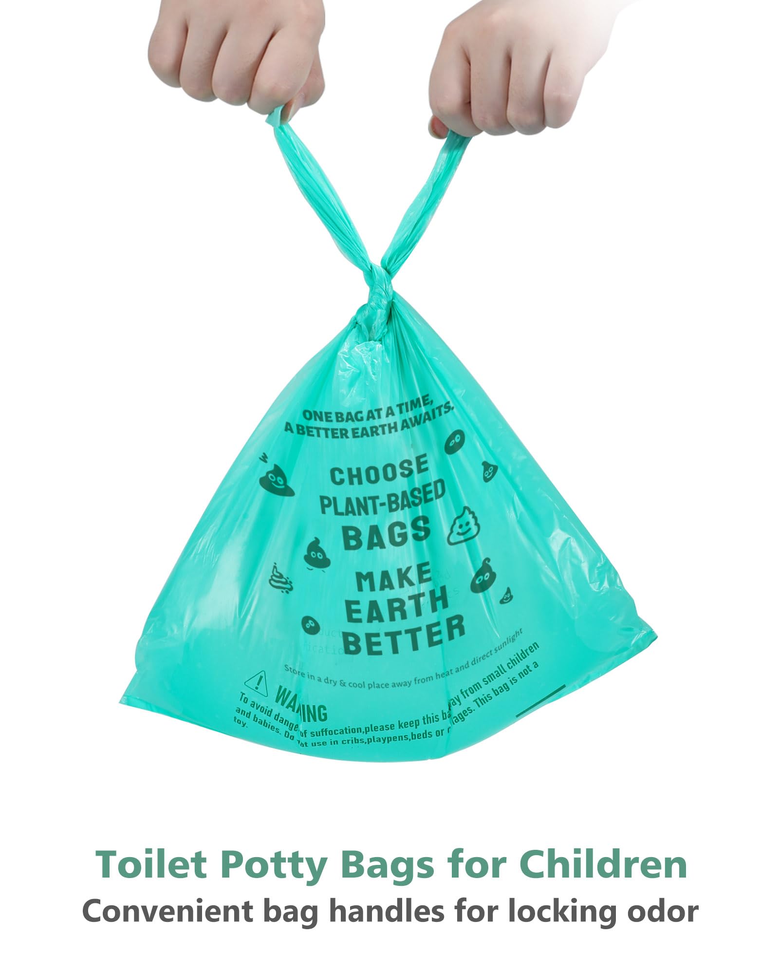 AYOTEE - Bolsas de orinal desechables compostables para niños pequeños, 2 galones, 100 unidades, bolsas de entrenamiento para orinal, bolsas de entrenamiento para orinal, bolsas de inodoro para niños