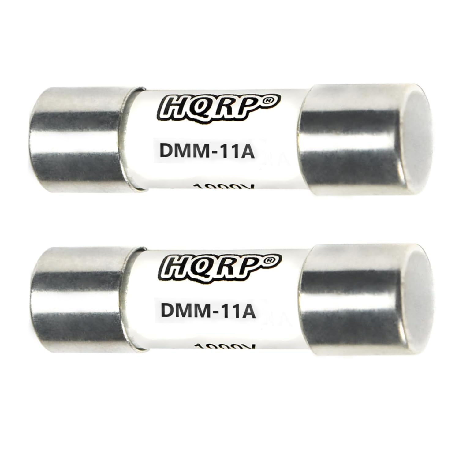 HQRP 2-Pack DMM-11a Fast-Acting Digital Multimeter Fuse 11Amp 1000V Replacement for Bussmann DMM-11, DMM-11a, DMM-B-11, DMM-B-11a, DMM-11AR, LITTELFUSE Flu 11a, Compatible with Fluke, Brymen, Klein