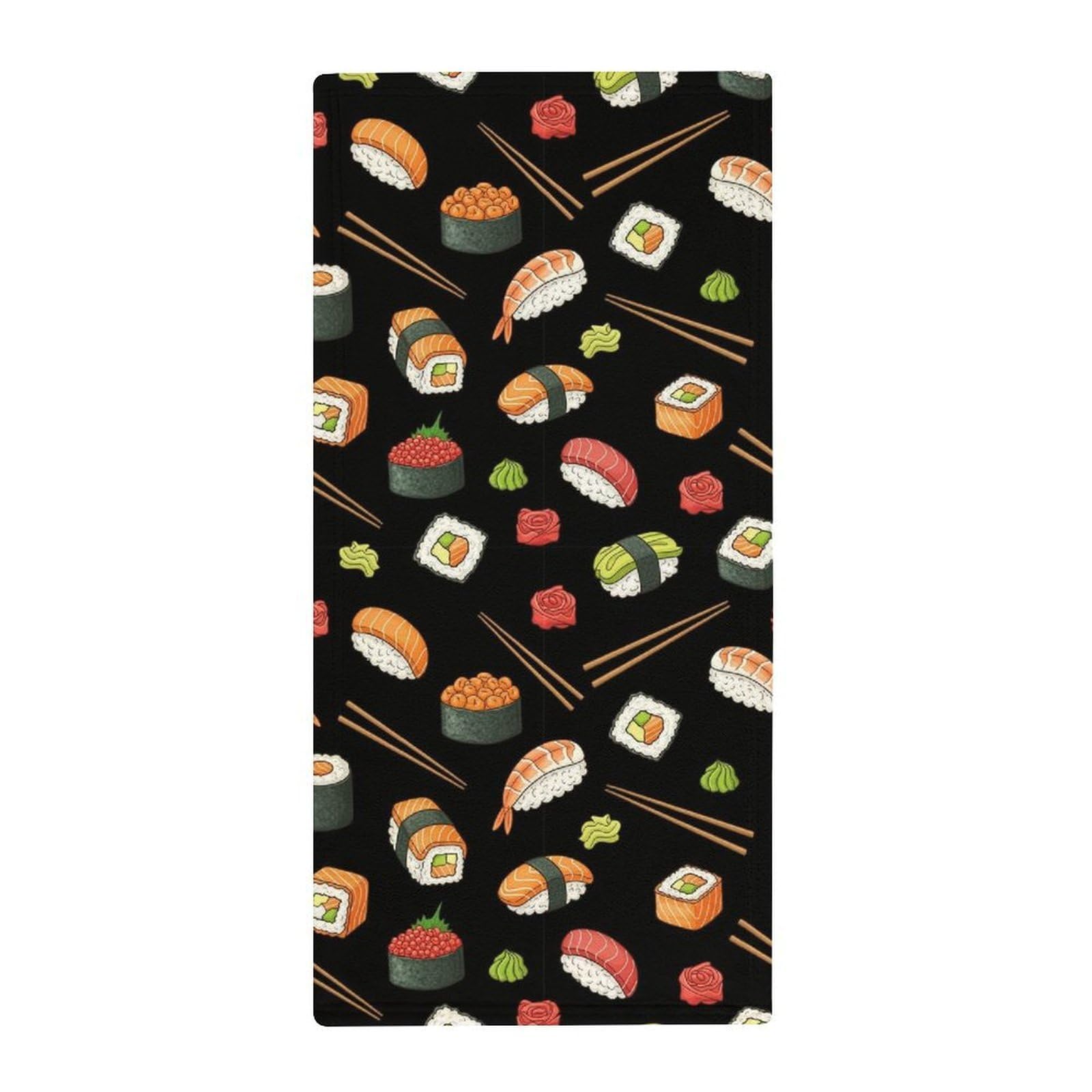 Anceky Decorative Kitchen Hand Towels, Japanese Sushi Ultra Soft & Absorbent Guest Towels for Hotels & Home Bathrooms