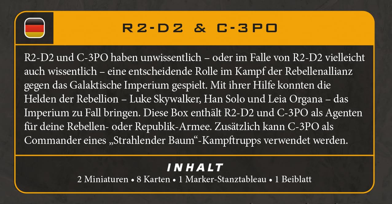 Asmodee - Star Wars™: LÉGION - R2-D2 & C-3PO - AMG - Extension Figurine