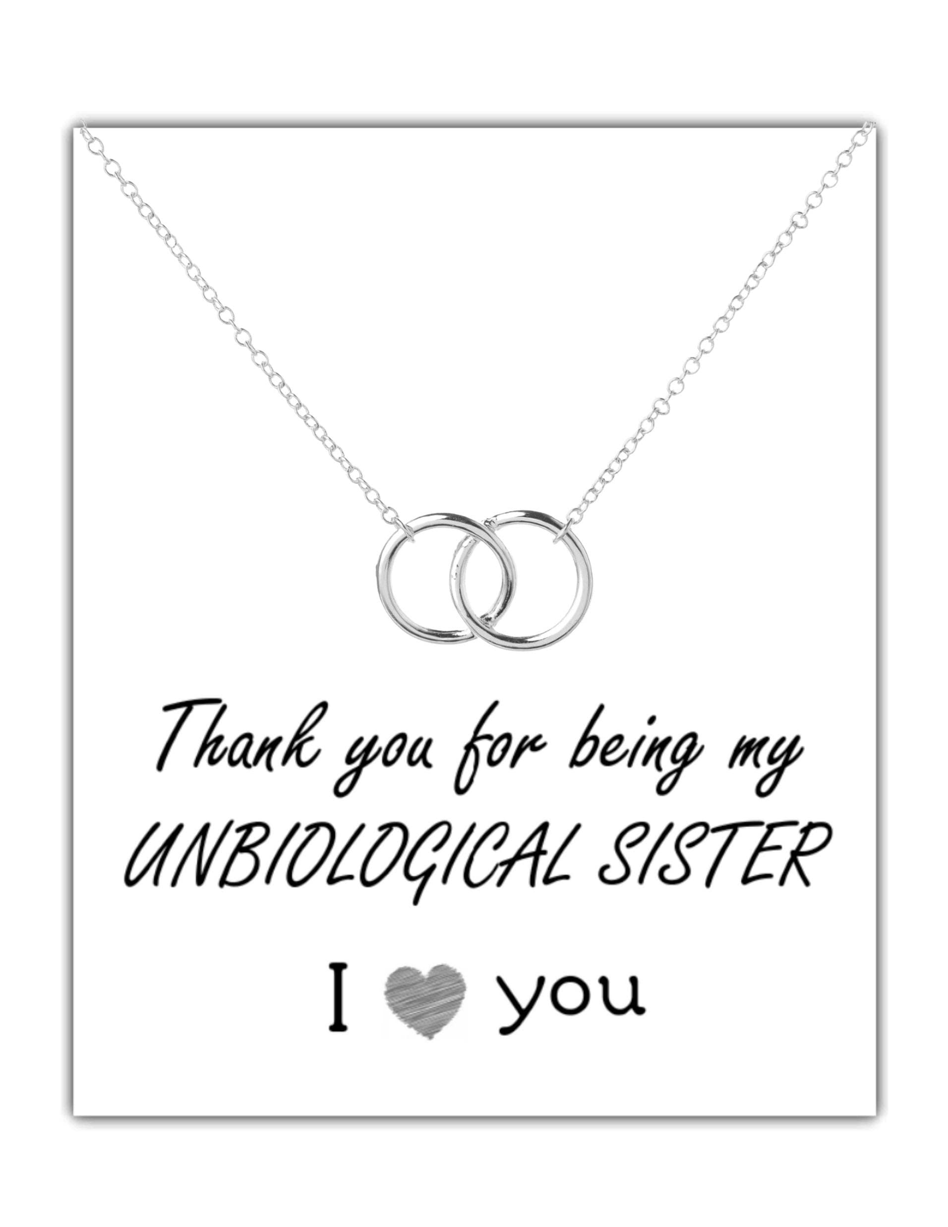 Friendship Necklace Infinity Beyond Pendant Gift card Family Friends Jewelry Love for Her Silver toned, Metal