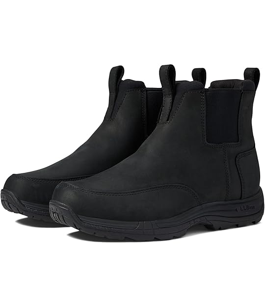 Mens black leather boots + FREE SHIPPING