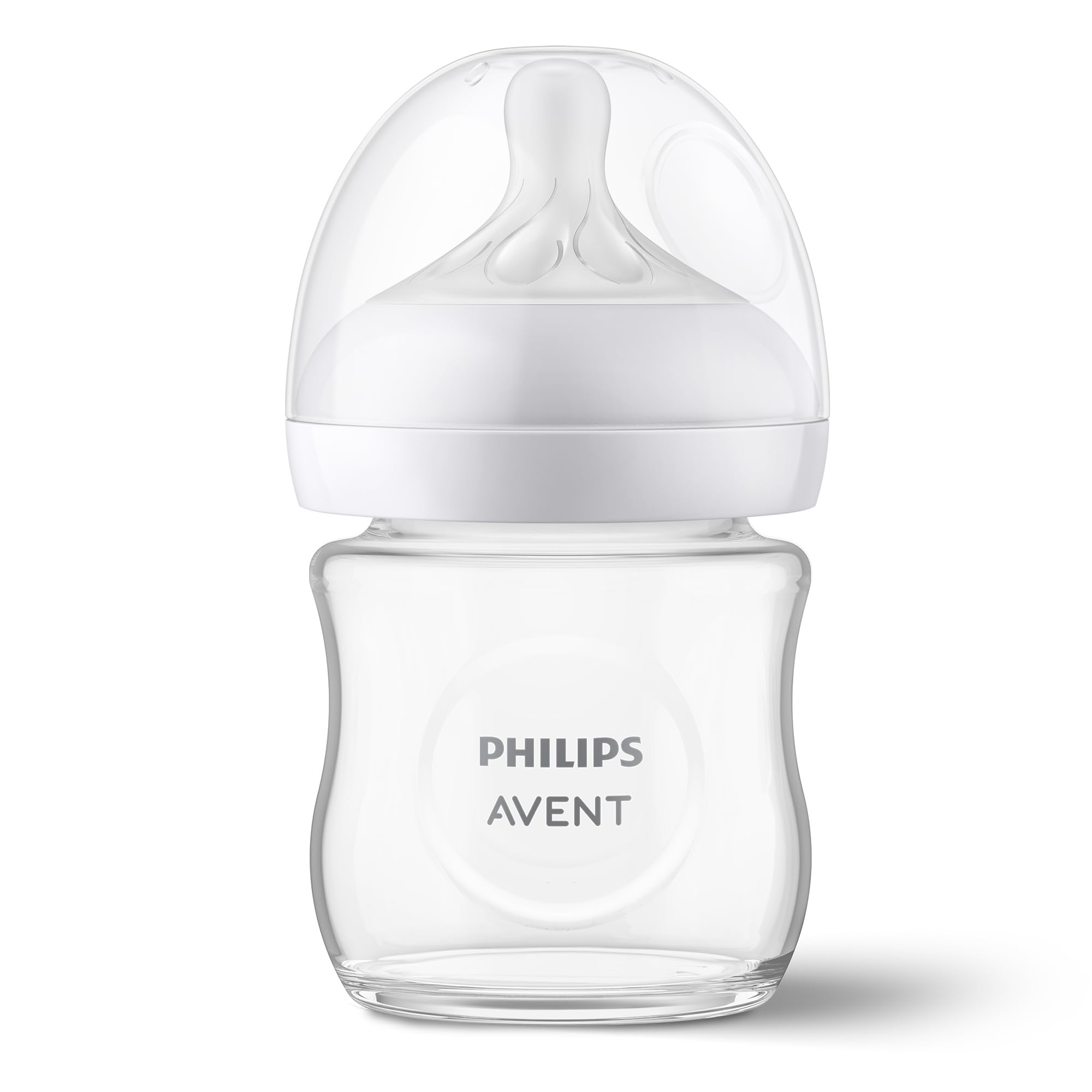 Philips Avent Natural Response - Biberon en verre 125 ml avec tétine à débit lent (Débit 2), SCY930/01