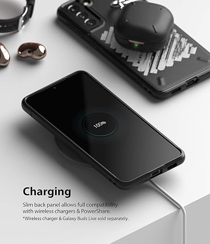 Miniatura 8 de Ringke Onyx Design - Funda compatible con Galaxy S21 Plus, resistente y duradera, a prueba de golpes, con parte trasera de serigrafía, pintura