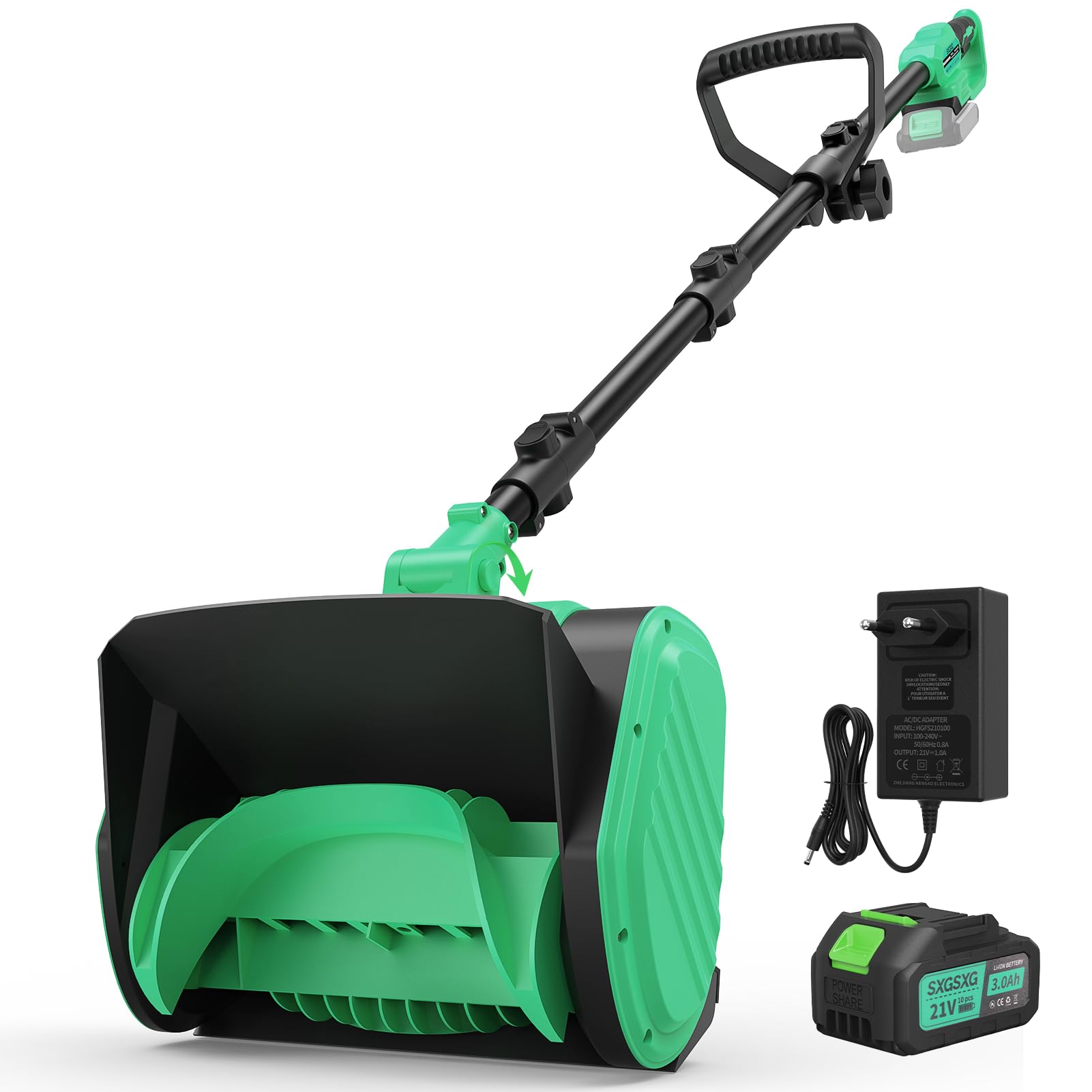 Souffleuse À Neige sans Fil 20V 28 cm 2400 TR/Min 3000 mAh Pelle À Neige Électrique