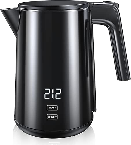 Electric Kettle, 1.0L 1200W Fast Heat with Auto Shut-Off, Boil-Dry