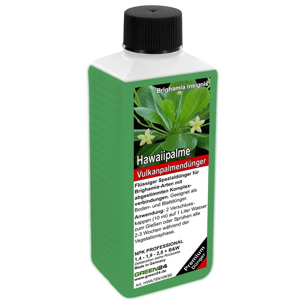 GREEN24 Hawaiipalmen Dnger  250ml NPK Spezialdnger fr Brighamia  insignis | Gegen gelbe Bltter & fr krftigen Wuchs | Profi Linie Dnger  fr die anspruchsvolle Vulkanpalme : Amazon.de: Garten