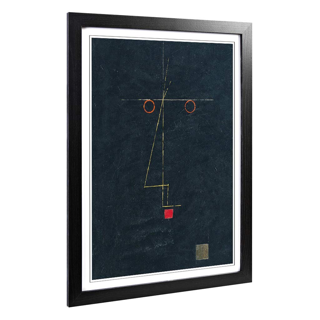 Big Box Art Framed Print of Paul Klee Portrait of an Artist Design | Wall Art Picture | Home Decor for Kitchen, Living Room, Bedroom, Hallway, Black, A2 / 24.5x18 Inch / 62x45cm
