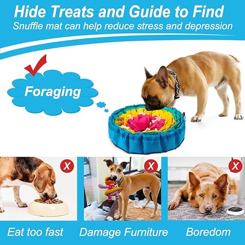 Miniatura 4 de Vivifying Tapete de olfateo para perros, rompecabezas ajustable para perros, tapete para olfatear, juguetes interactivos de enriquecimiento para